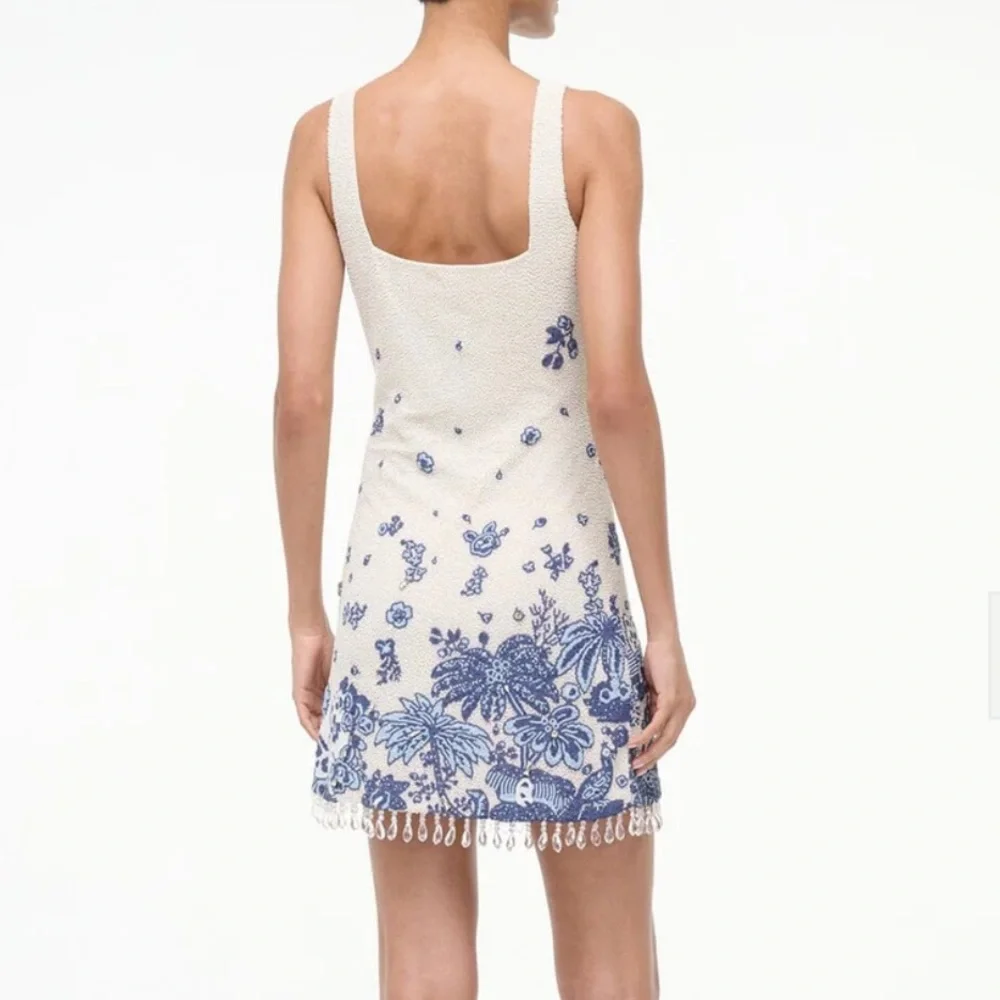 STAUD Le Sable Dress Blue Toile - Picture 3 of 7